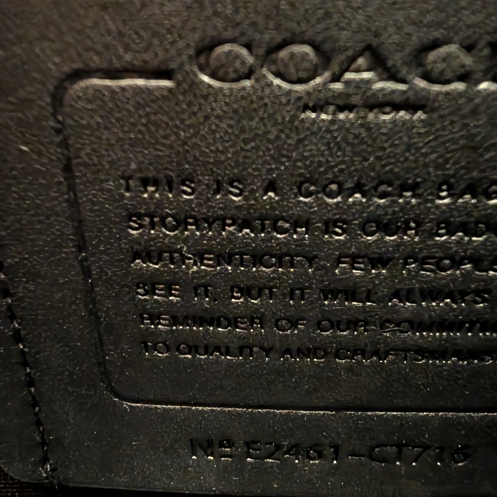 Coach Black Leather & Signature Canvas Messenger Bag - Picture 5 of 5